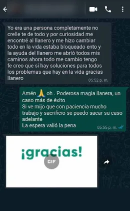 Captura de WhatsApp de un cliente de México contando que su vida cambió